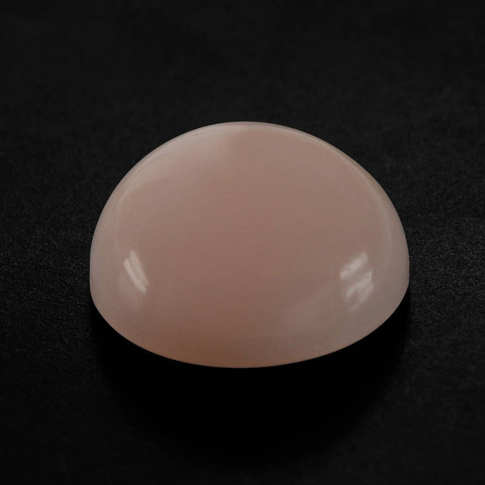 PEACH OPAL ROUND CAB (DARK)  (SI) 12MM 4.99 Cts.