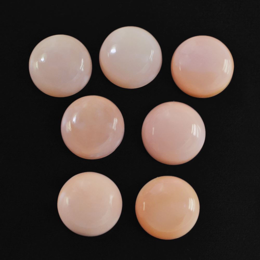 PEACH OPAL ROUND CAB (DARK)  (SI) 10MM 3.04 Cts.