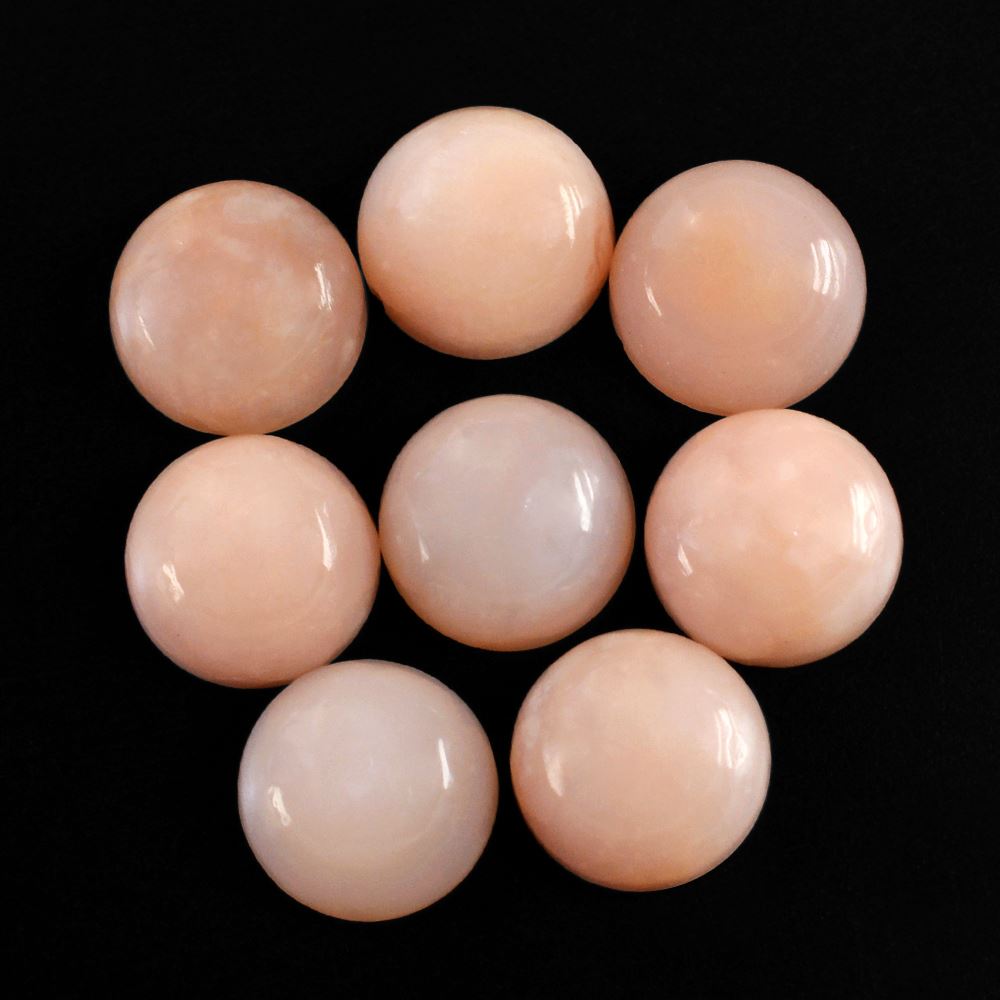 PEACH OPAL ROUND CAB (DARK)  (SI) 6MM 0.69 Cts.