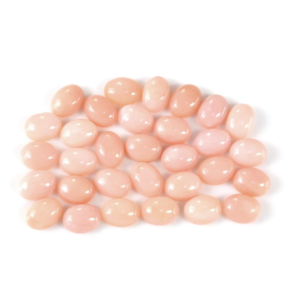 PEACH OPAL OVAL CAB (DARK)  (SI) 8x6MM 0.97 Cts.