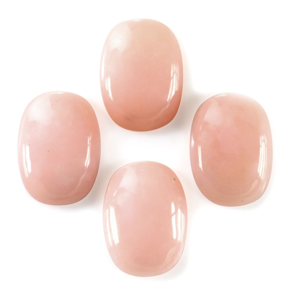 PEACH OPAL CUSHION CAB (LITE)  (SI) 18X13MM 7.68 Cts.