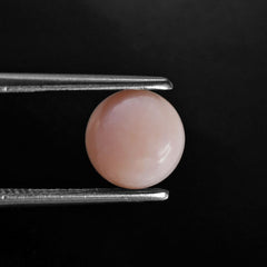 PEACH OPAL ROUND CAB (LITE)  (SI) 8MM 1.58 Cts.