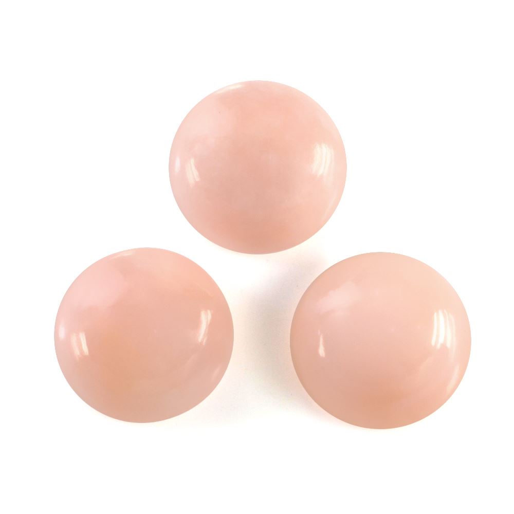 PEACH OPAL ROUND CAB (LITE)  (SI) 8MM 1.58 Cts.