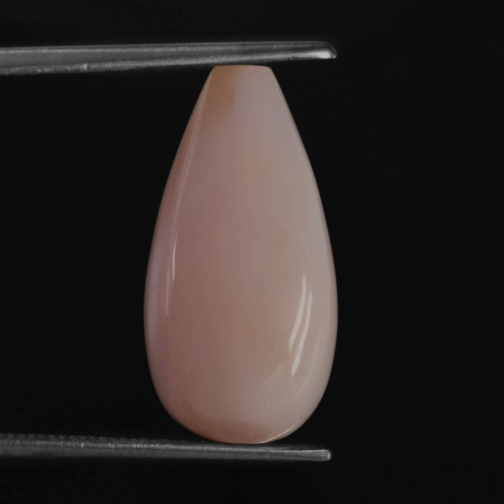 PEACH OPAL PLAIN DROPS LITE (SI) (HALF DRILL 1MM) 20X10MM 11.05 Cts.