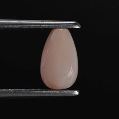 PEACH OPAL PLAIN DROPS LITE (SI) (HALF DRILL 0.60 MM) 8X5MM 0.97 Cts.