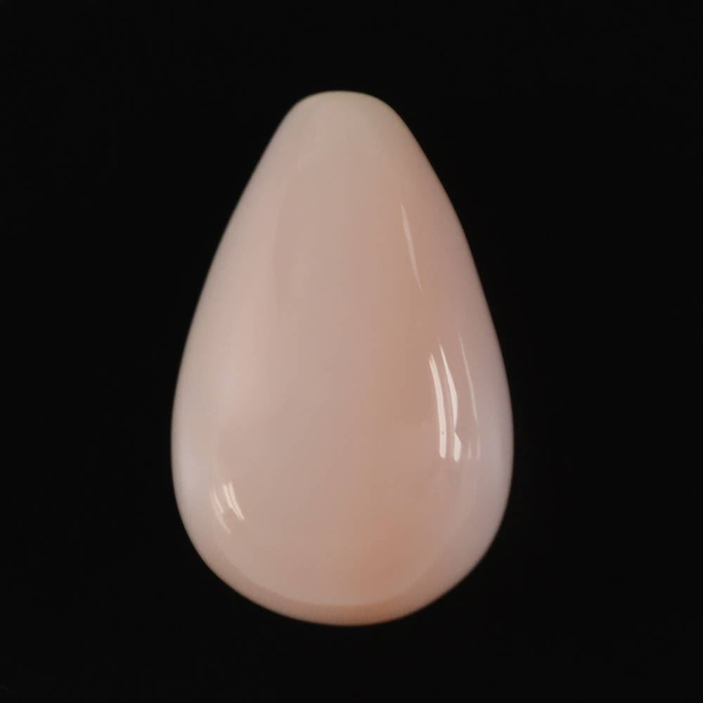 PEACH OPAL PLAIN DROPS LITE (SI) (HALF DRILL 1MM) 16X10MM 9.05 Cts.