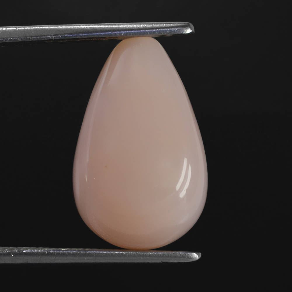 PEACH OPAL PLAIN DROPS LITE (SI) (HALF DRILL 1MM) 16X10MM 9.05 Cts.