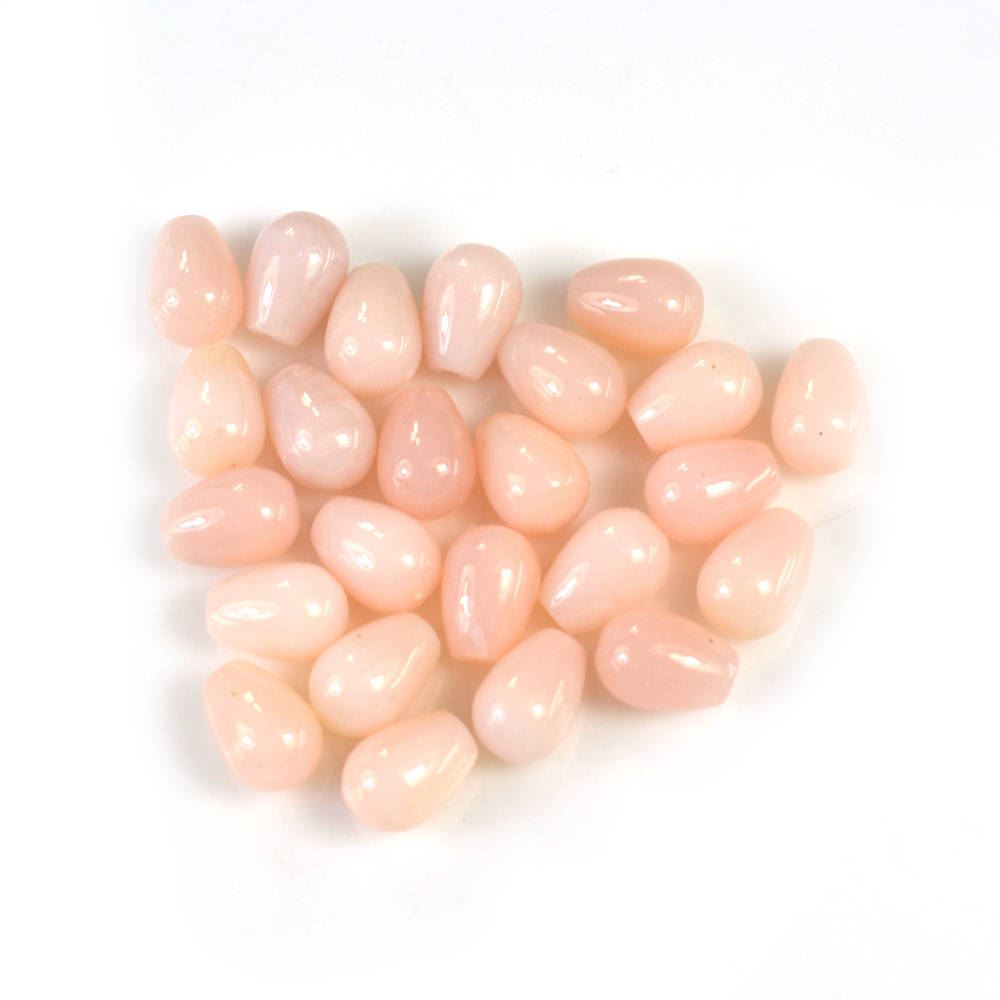 PEACH OPAL PLAIN DROPS LITE (SI) (HALF DRILL 0.50 MM) 7X5MM 1.13 Cts.