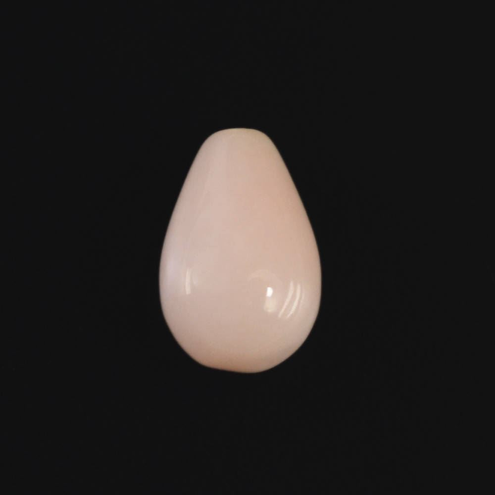 PEACH OPAL PLAIN DROPS LITE (SI) (HALF DRILL 0.50 MM) 6X4MM 0.58 Cts.