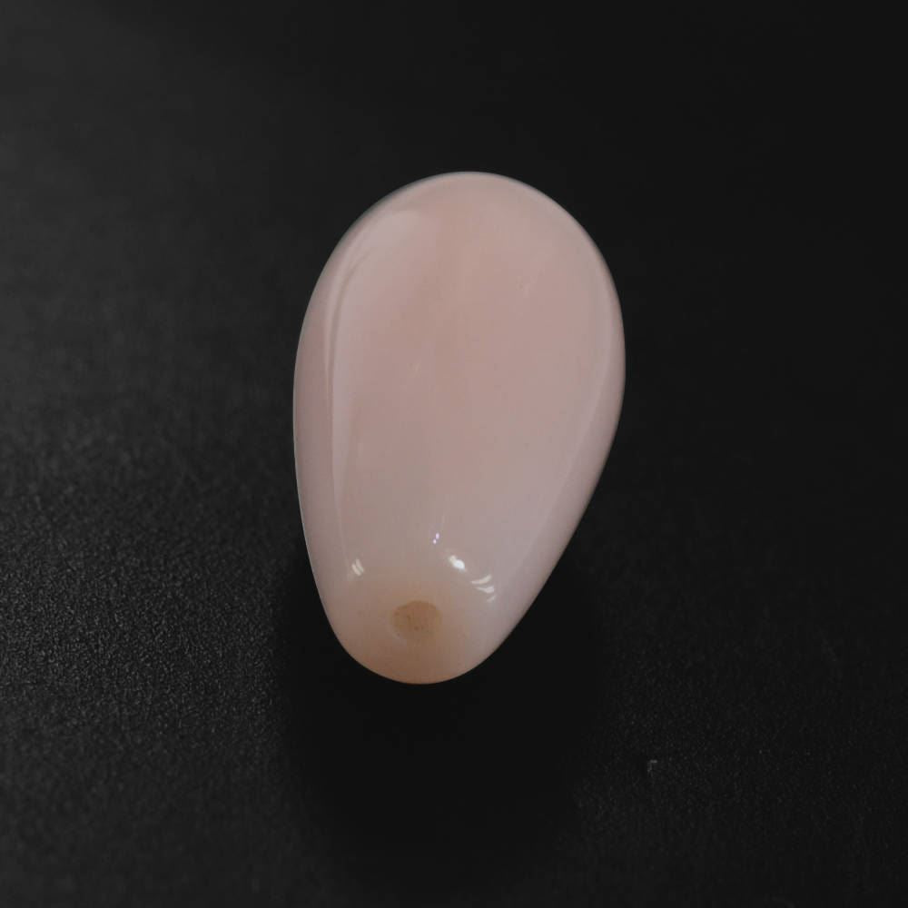 PEACH OPAL PLAIN DROPS LITE (SI) (HALF DRILL 0.50 MM) 12X6MM 2.40 Cts.