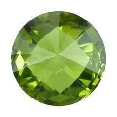 PERIDOT HIGH DOME CHECKER ROUND 8MM 2.50 Cts.