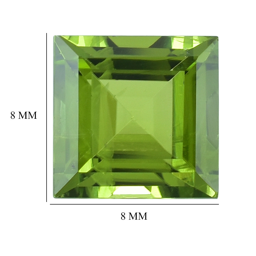 PERIDOT CUT SQUARE (SI) 8.00MM 2.90 Cts.