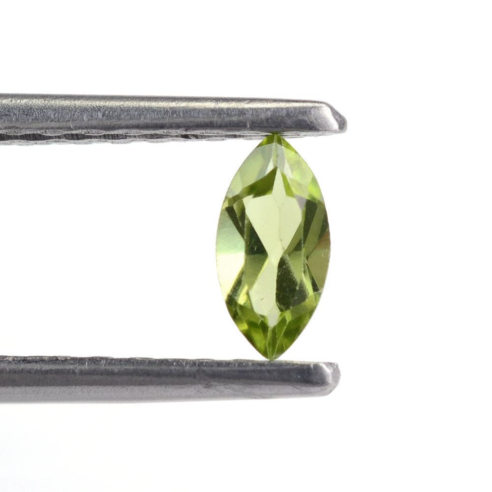 PERIDOT CUT MARQUISE (TOP) 6X3MM 0.25 Cts.