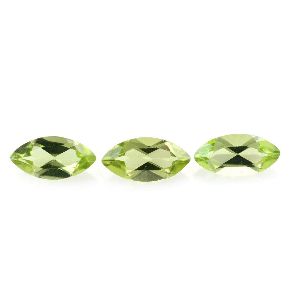 PERIDOT CUT MARQUISE (TOP) 6X3MM 0.25 Cts.