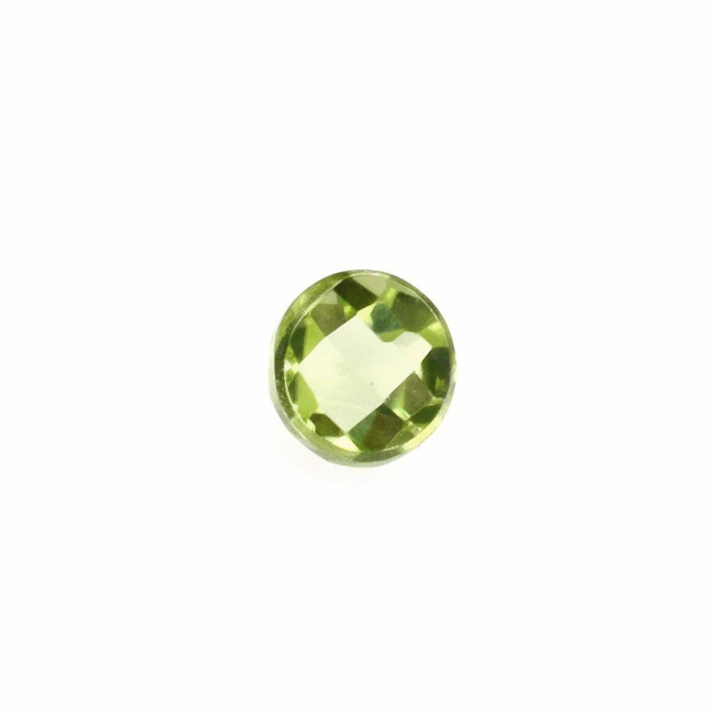 PERIDOT CHECKER ROUND CAB (TOP) 3MM 0.18 Cts.