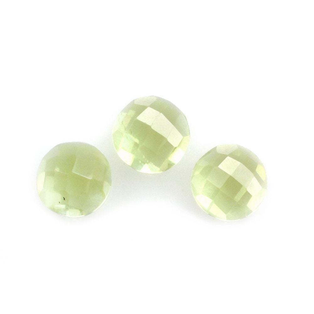 PERIDOT CHECKER ROUND CAB (TOP) 3MM 0.18 Cts.