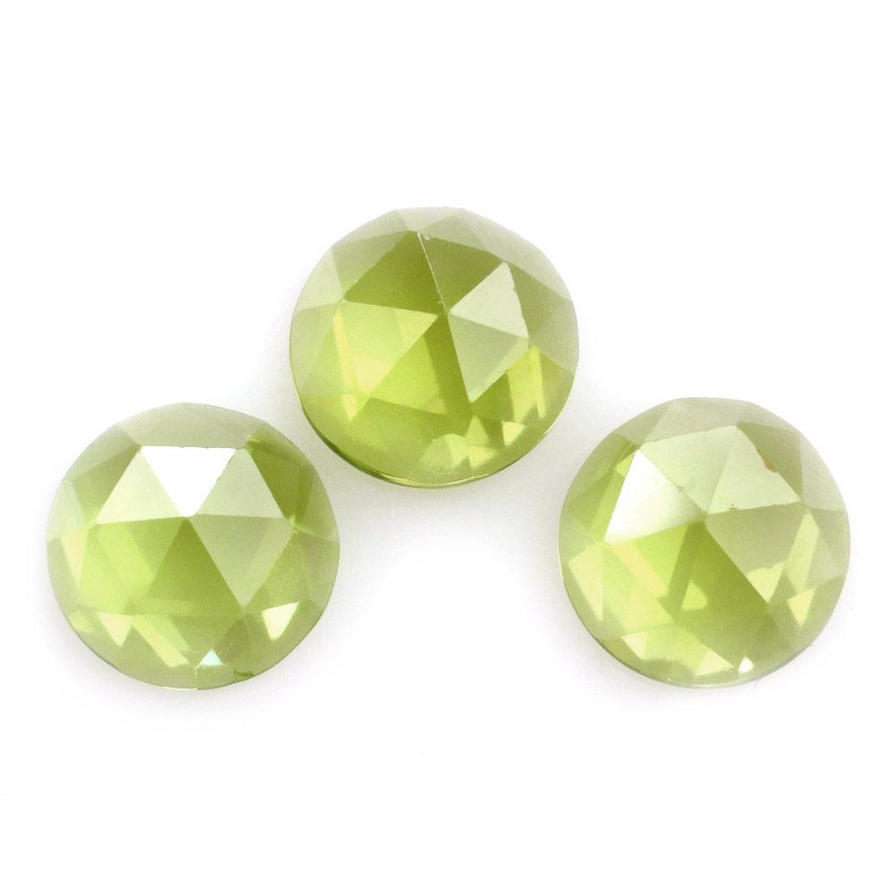 PERIDOT ROSE CUT ROUND CAB (TOP) 6MM 0.91 Cts.