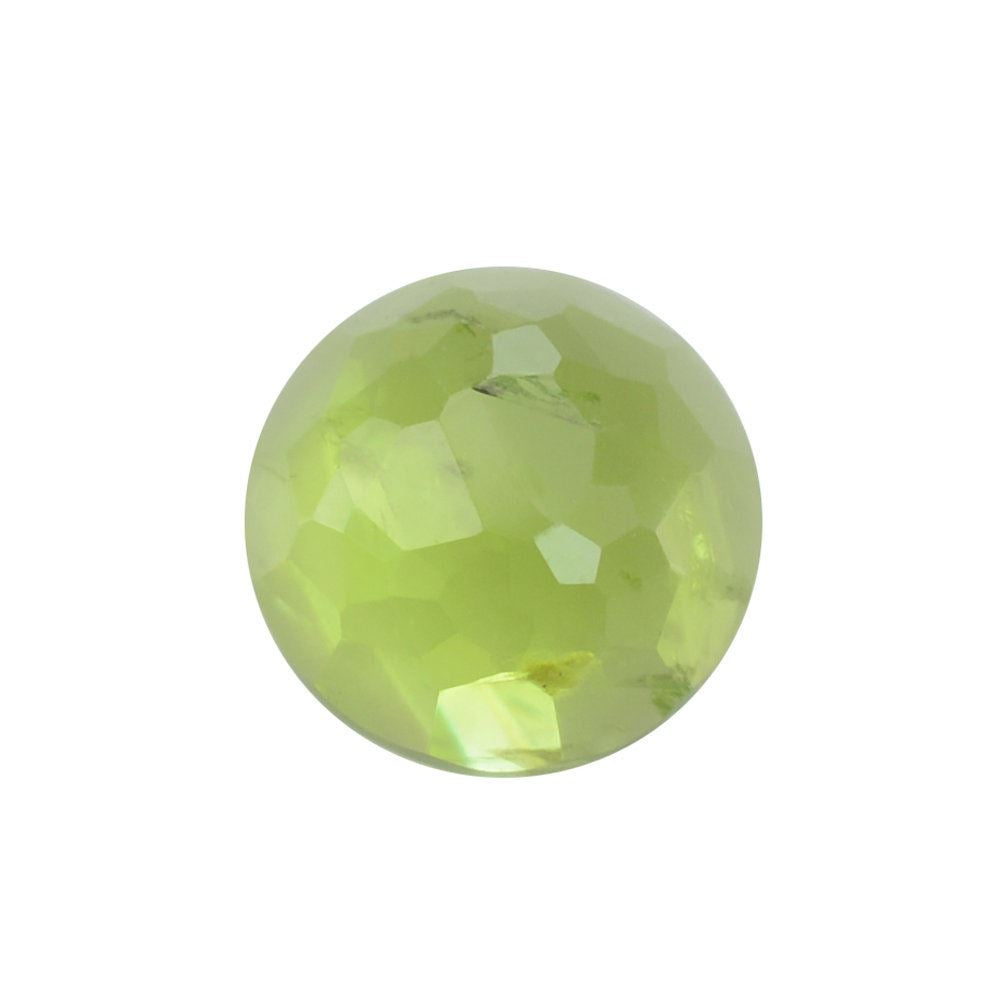 PERIDOT IRREGULAR CUT ROUND CAB (SI) 9MM 3.30 Cts.
