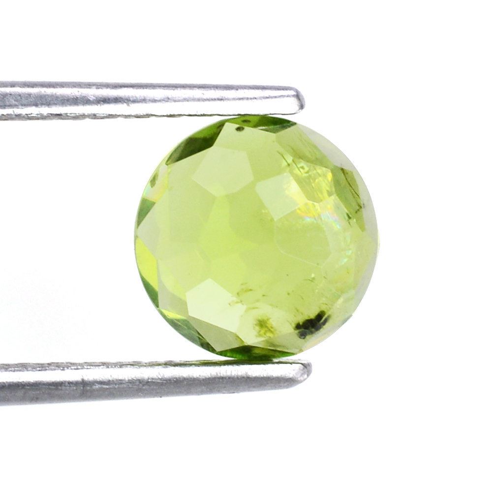 PERIDOT IRREGULAR CUT ROUND CAB (SI) 8MM 2.60 Cts.