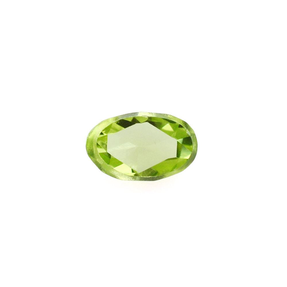PERIDOT ROSE CUT OVAL CAB (TOP) 5X3MM 0.28 Cts.
