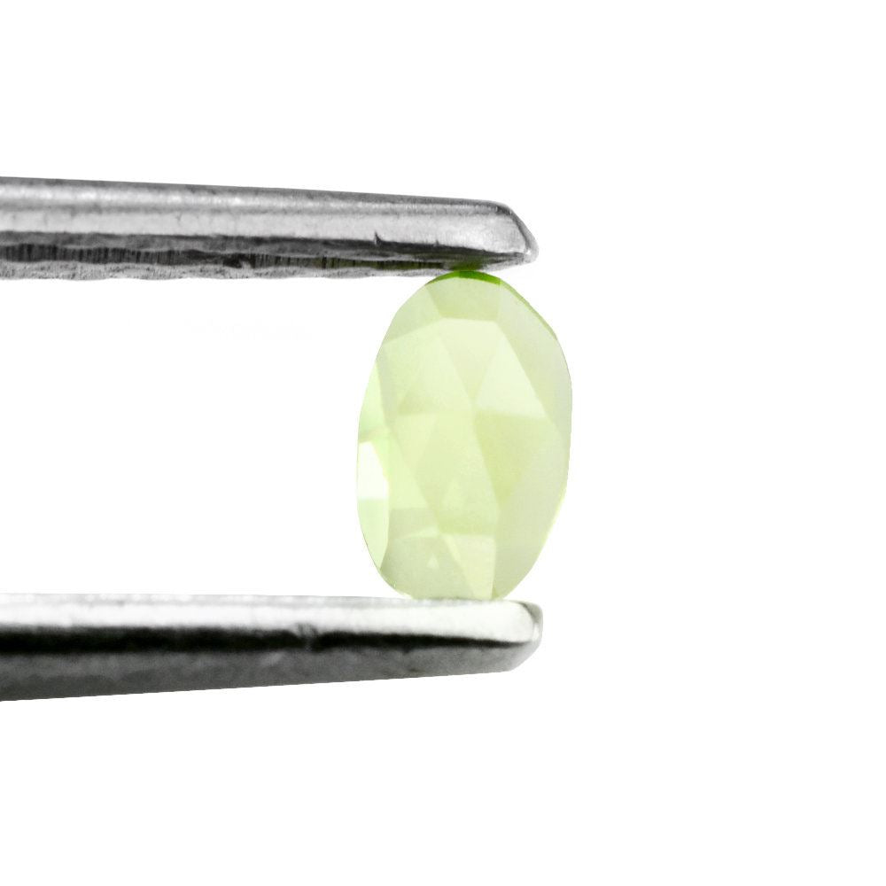 PERIDOT ROSE CUT OVAL CAB (TOP) 5X3MM 0.28 Cts.