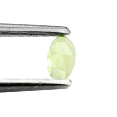PERIDOT ROSE CUT OVAL CAB (TOP) 5X3MM 0.28 Cts.