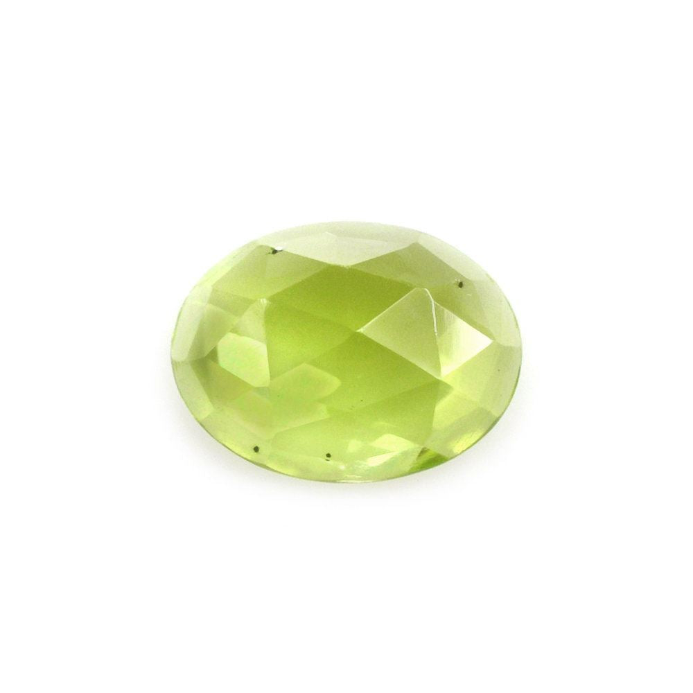 PERIDOT ROSE CUT OVAL CAB (TOP) 8X6MM 1.16 Cts.