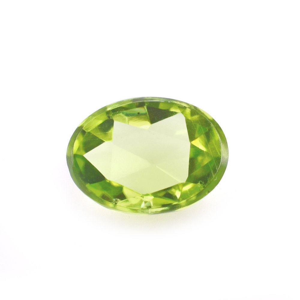 PERIDOT ROSE CUT OVAL CAB (TOP) 8X6MM 1.16 Cts.