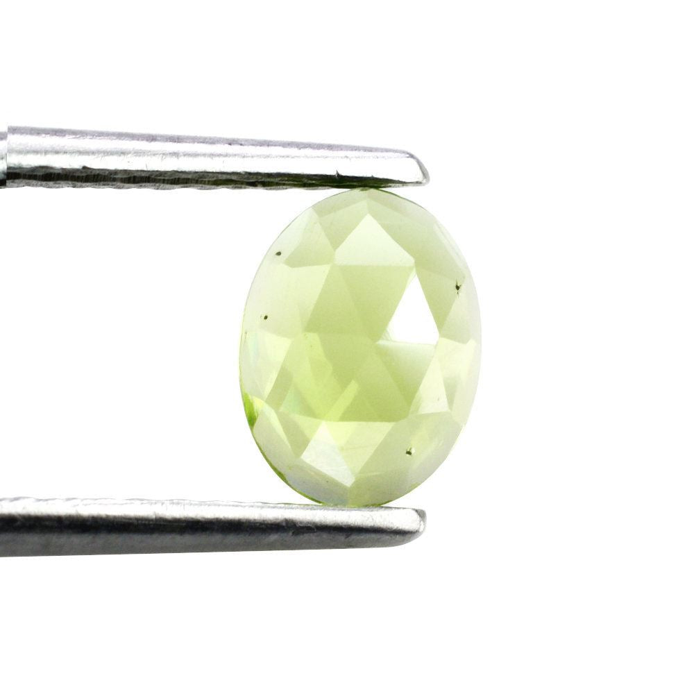PERIDOT ROSE CUT OVAL CAB (TOP) 8X6MM 1.16 Cts.