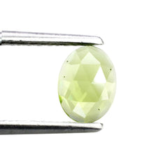PERIDOT ROSE CUT OVAL CAB (TOP) 8X6MM 1.16 Cts.
