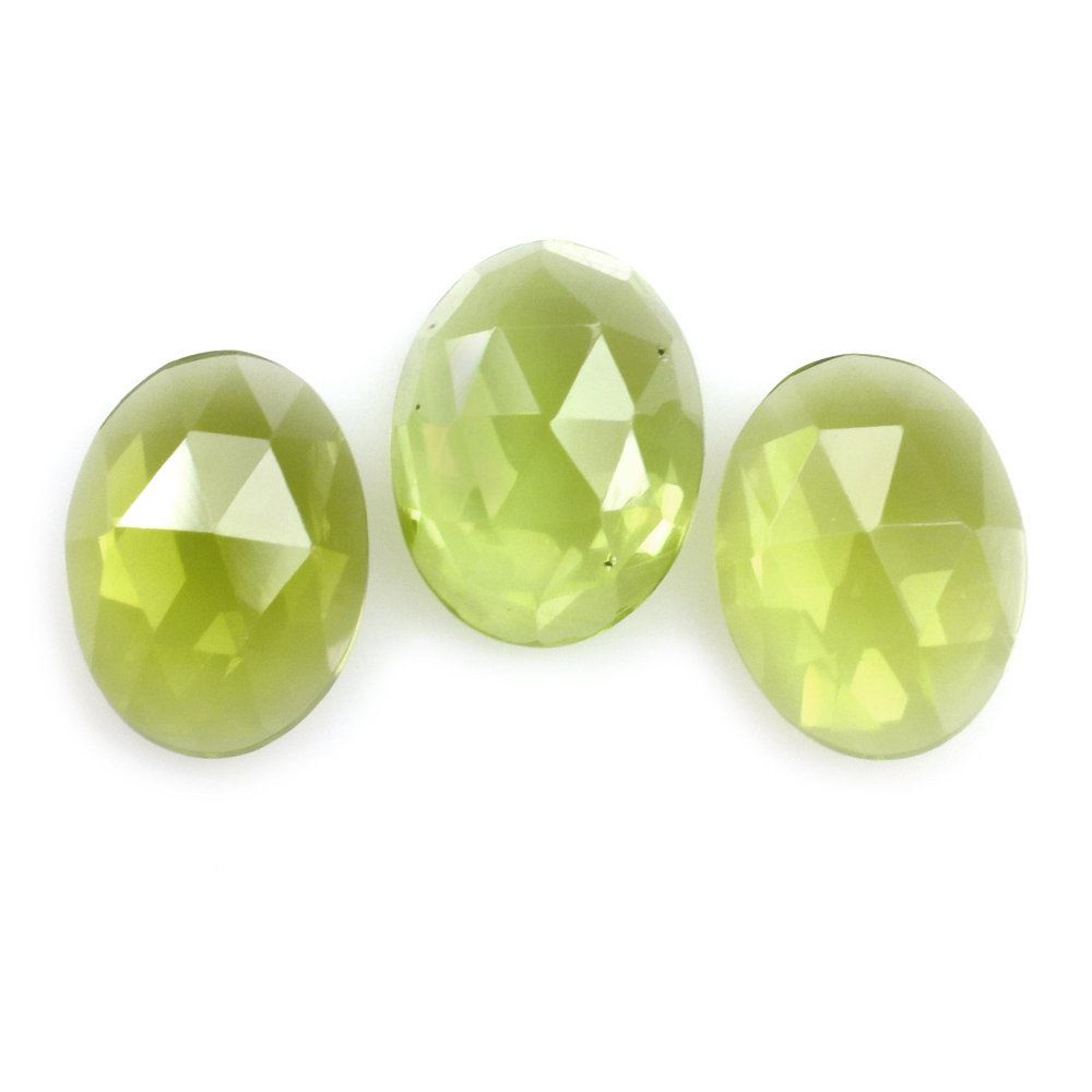 PERIDOT ROSE CUT OVAL CAB (TOP) 8X6MM 1.16 Cts.