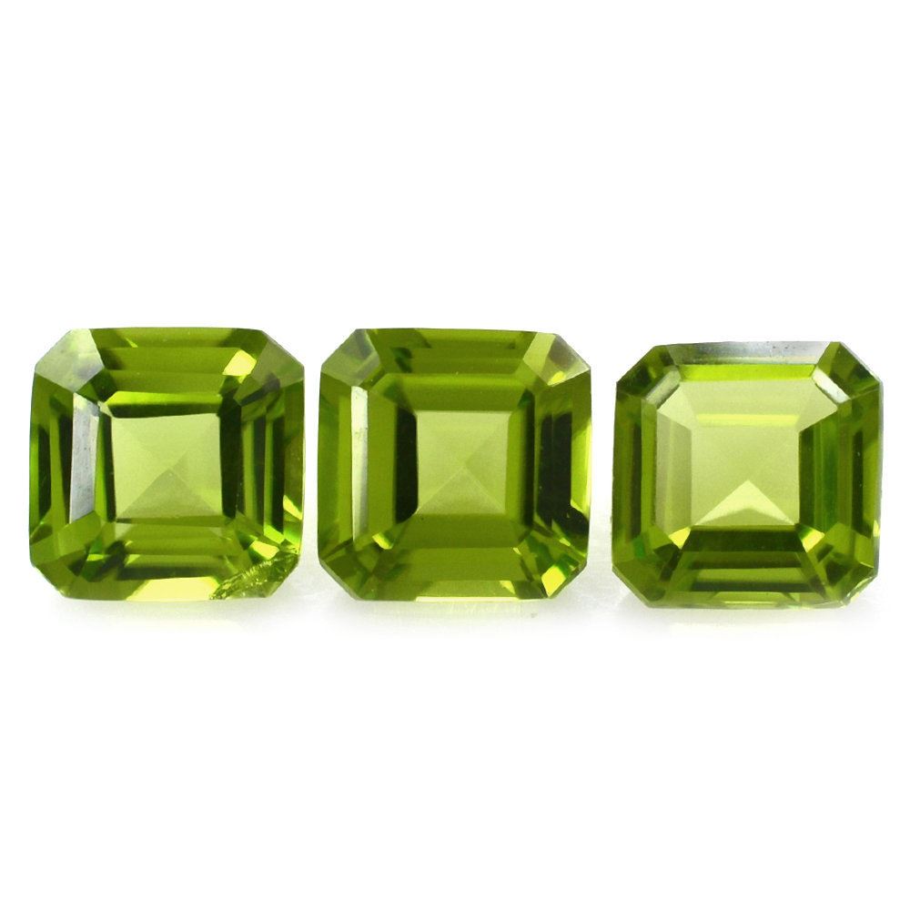 PERIDOT ASSCHER CUT SQUARE - OCTAGON (TOP) 7MM 1.43 Cts.