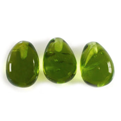 PERIDOT PLAIN DROPS (HALF DRILL) 11X8MM 6.23 Cts.