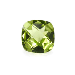 PERIDOT CHECKER CUT CUSHION (1ST) 4.50MM 0.45 Cts.