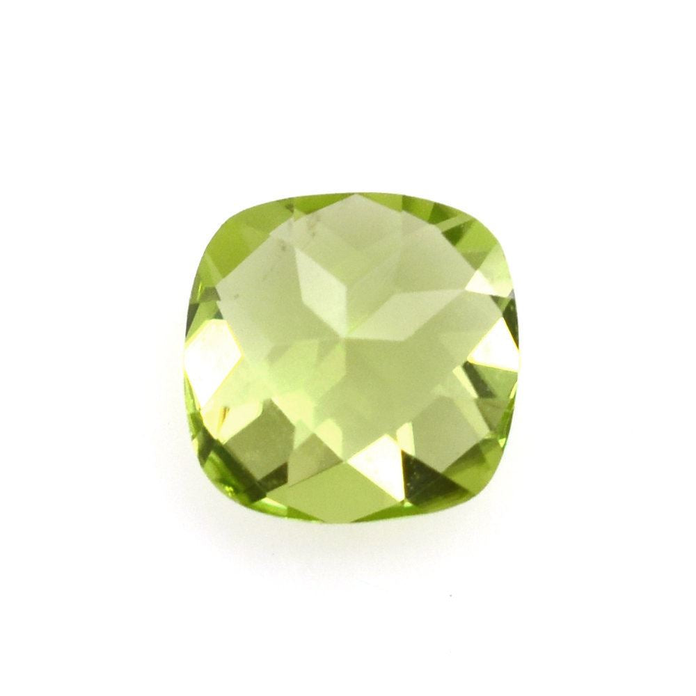 PERIDOT CHECKER CUT CUSHION (1ST) 4.50MM 0.45 Cts.