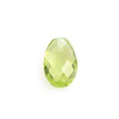 PERIDOT BRIOLETTE PEAR (HALF DRILL) (SI) 6X4MM 0.51 Cts.