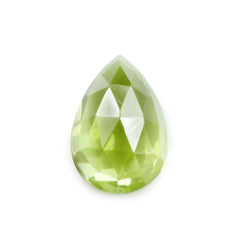 PERIDOT ROSE CUT PEAR CAB (SI) 9X6MM 1.42 Cts.