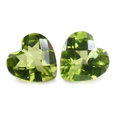 PERIDOT CHECKER CUT HEART (SI) 5MM 0.5 Cts.