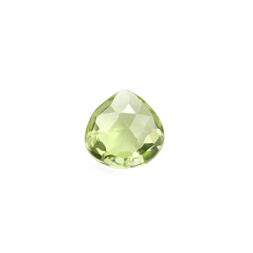 PERIDOT ROSE CUT BRIOLETTE PEAR (TABEEZ) (SI) 4MM 0.26 Cts.