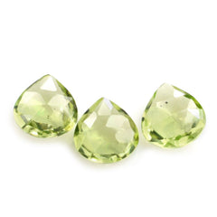 PERIDOT ROSE CUT BRIOLETTE PEAR (TABEEZ) (SI) 4MM 0.26 Cts.