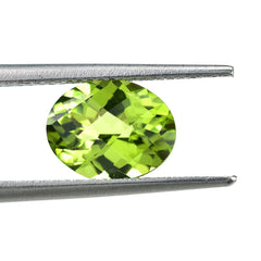 PERIDOT CHECKER CUT OVAL (CLEAN) 10.00X8.00 MM 2.50 CTS