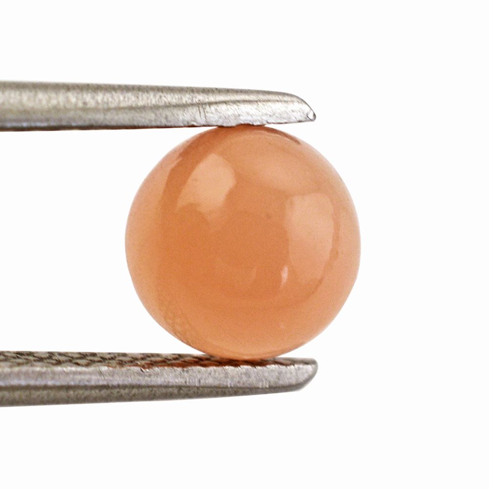 PEACH MOONSTONE ROUND CAB 6MM 0.99 Cts.