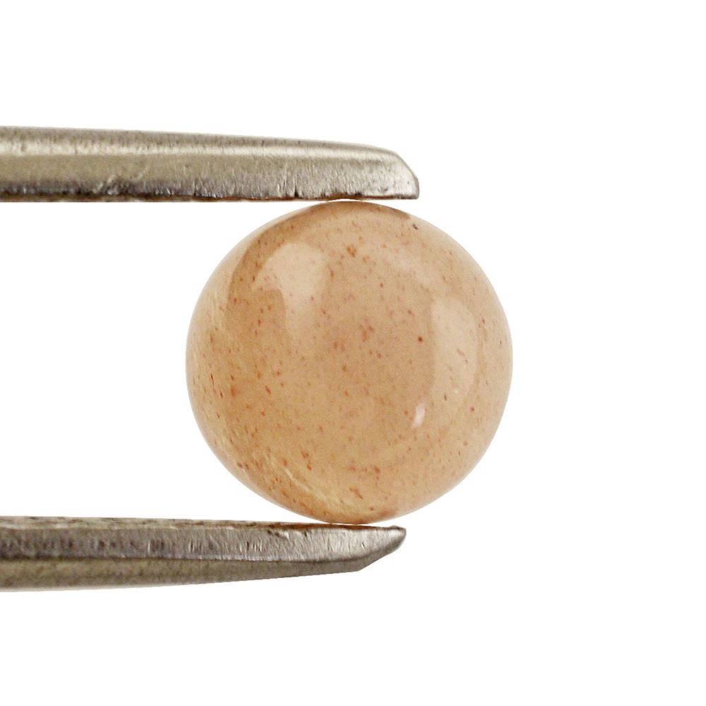 PEACH MOONSTONE ROUND CAB 5MM 0.53 Cts.