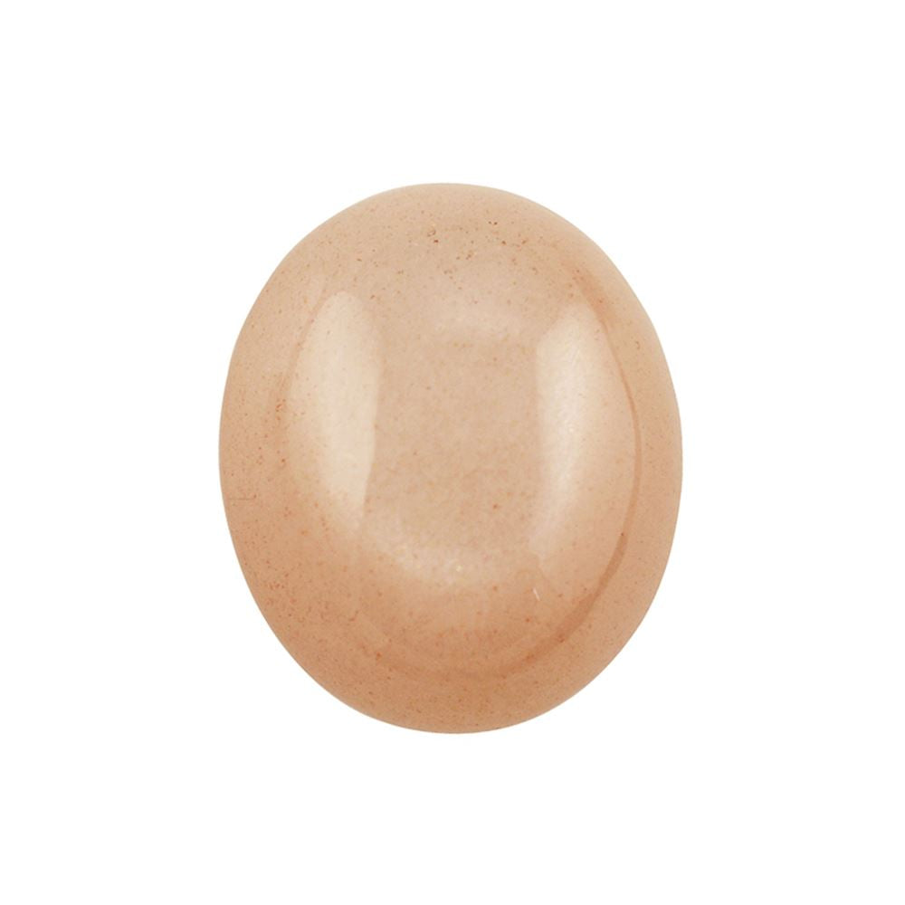 PEACH MOONSTONE OVAL CAB 12X10MM 4.55 Cts.