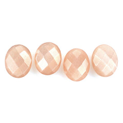 PEACH MOONSTONE BRIOLETTE OVAL 10X8MM 2.34 Cts.