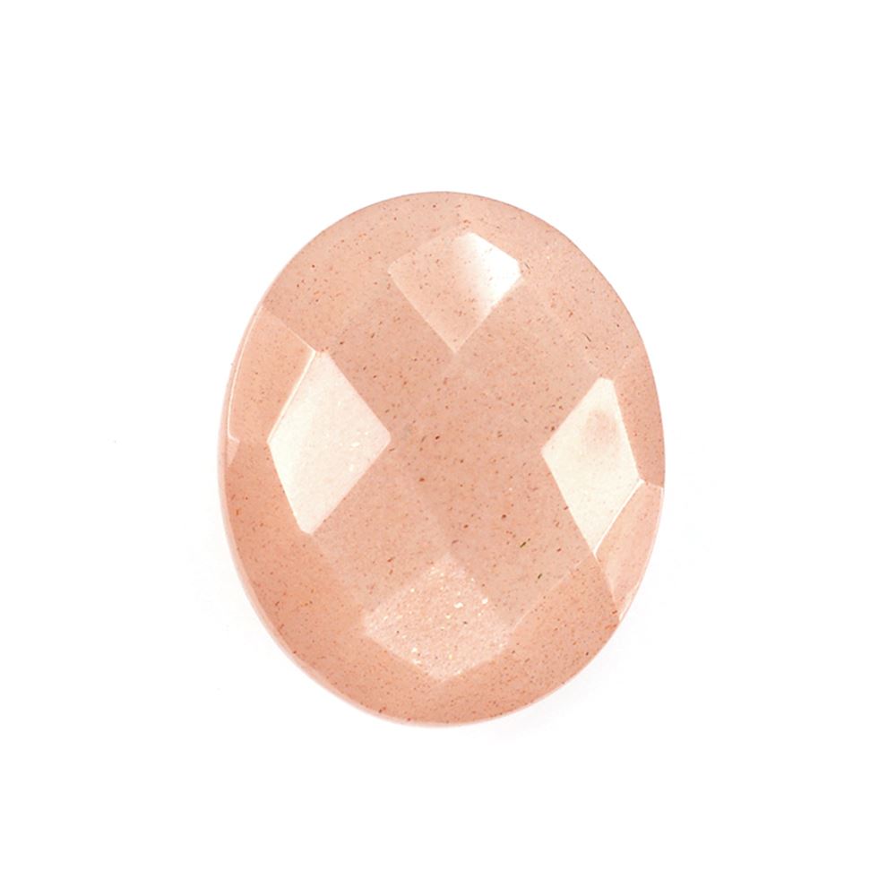 PEACH MOONSTONE BRIOLETTE OVAL 12X10MM 4.10 Cts.