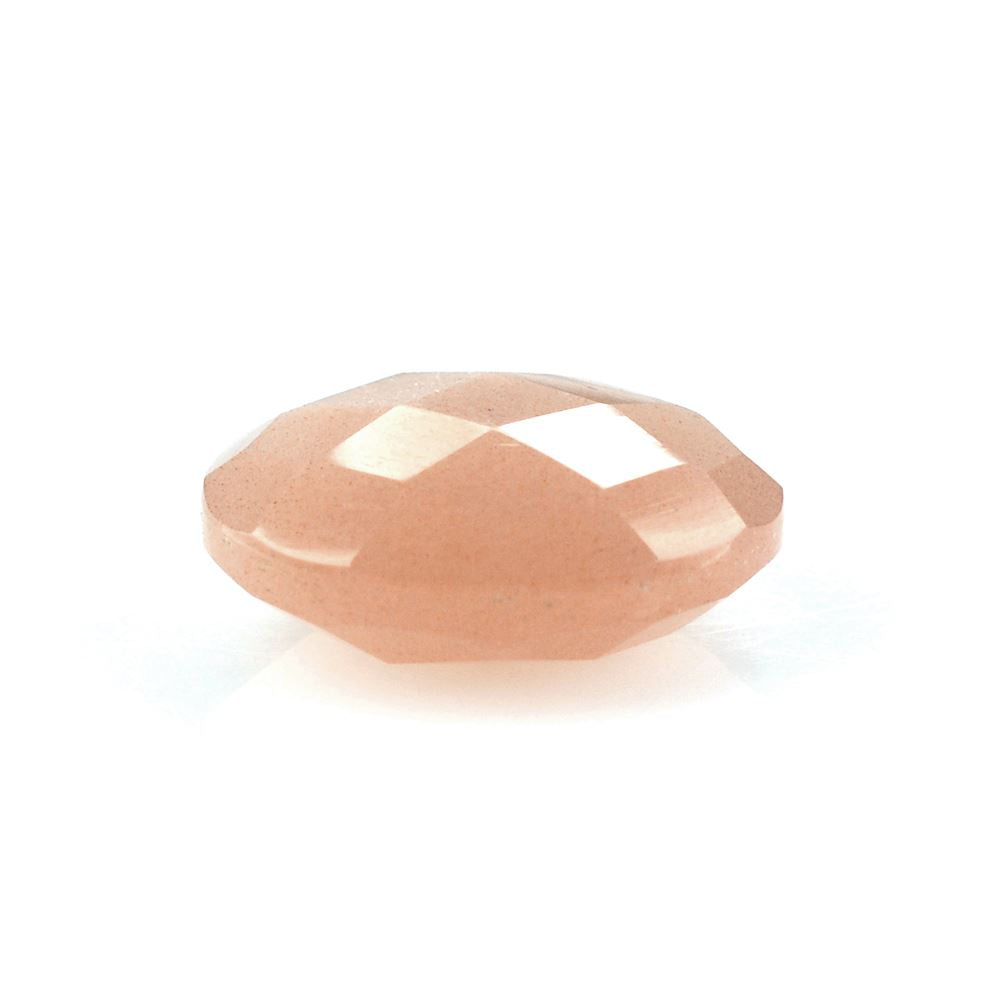 PEACH MOONSTONE BRIOLETTE OVAL 12X10MM 4.10 Cts.