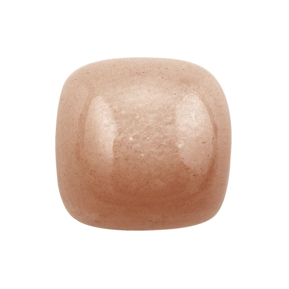 PEACH MOONSTONE CUSHION CAB 10MM 4.45 Cts.