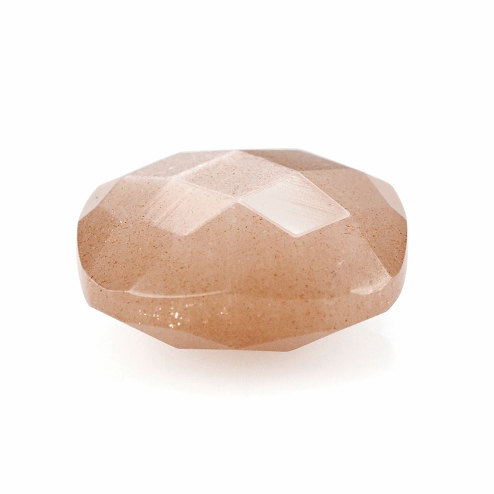 PEACH MOONSTONE BRIOLETTE CUSHION 12MM 6.51 Cts.