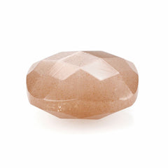 PEACH MOONSTONE BRIOLETTE CUSHION 12MM 6.51 Cts.